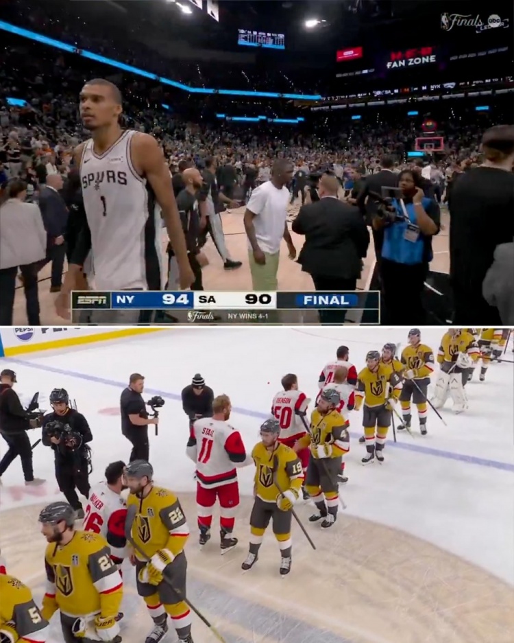 开云体育登录入口-相隔一天！文班昨日失利后径直离场 今日NHL亚军列队与冠军握手